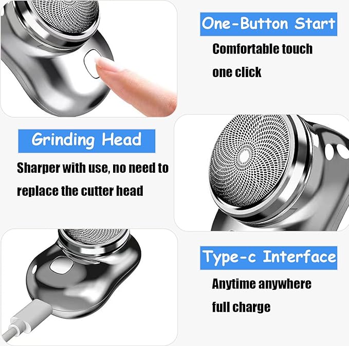 Mini Electric Shaver, Portable Electric Shaver, 2026 New Upgrade Mini Electric Razor Shavers for Men