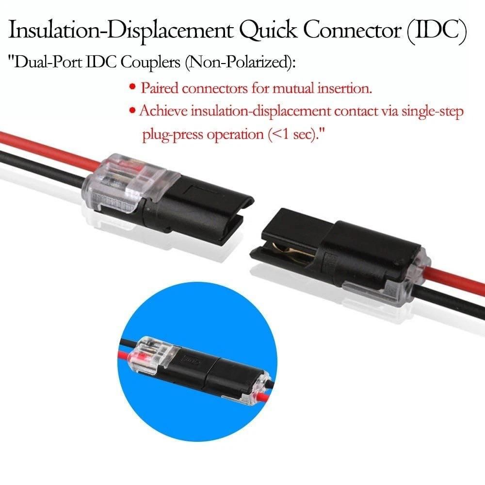 2 Pin Cable Connector  (Pack of 5)