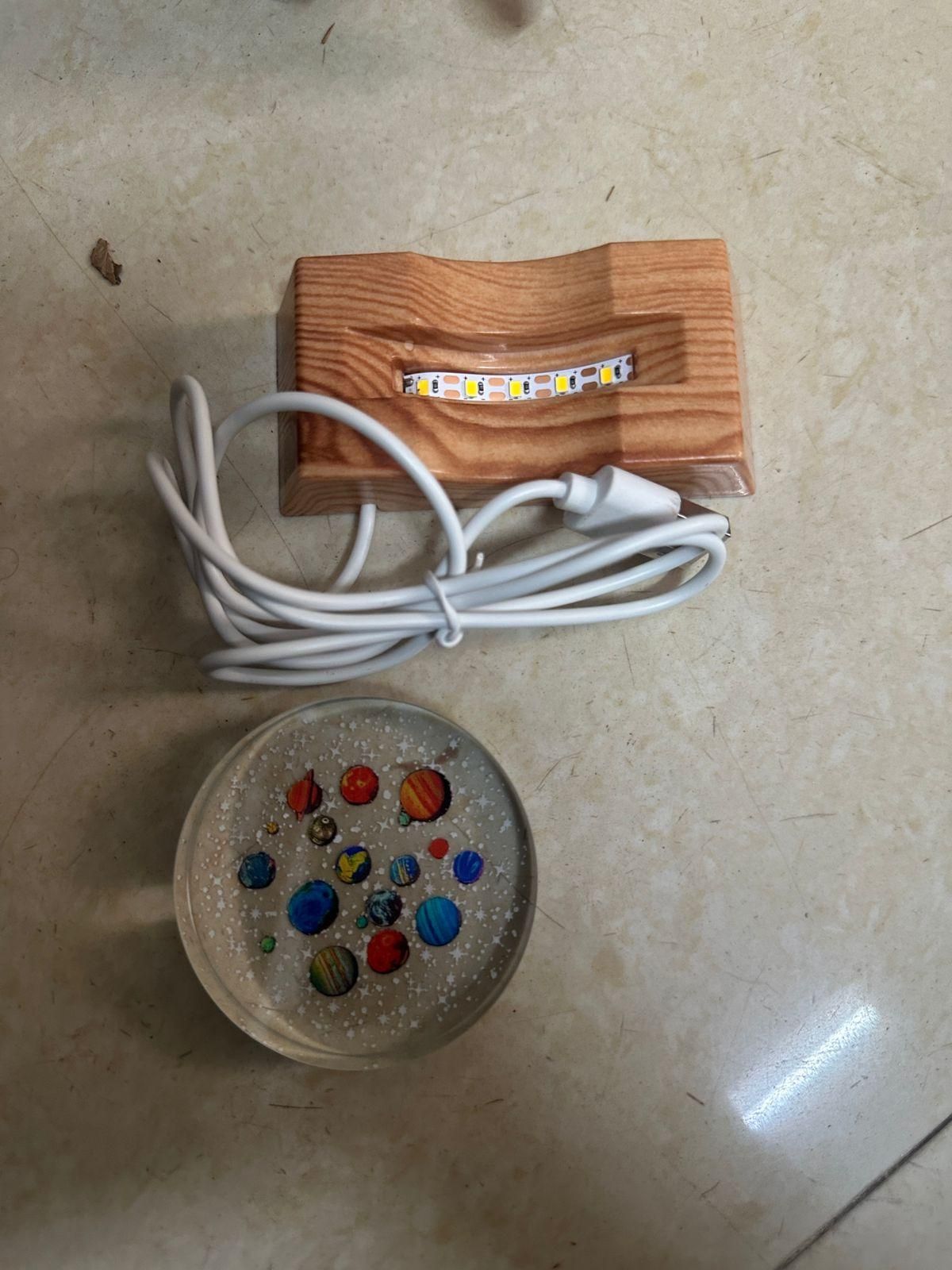 Glitter Starry Crystal Galaxy Visualization Lamp