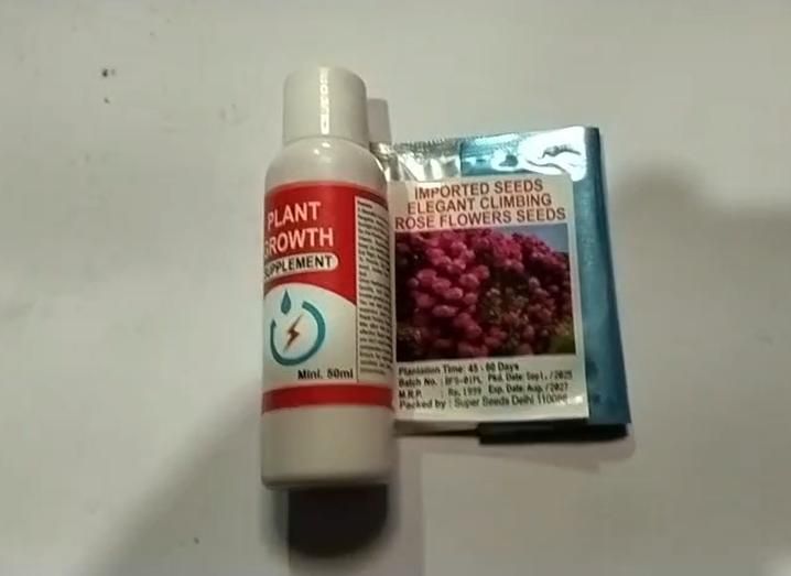 Plant Growth Serum + Rose Seeds Pack of 2 - ( 2 Rose Seeds + 1 Plant Growth Serum)