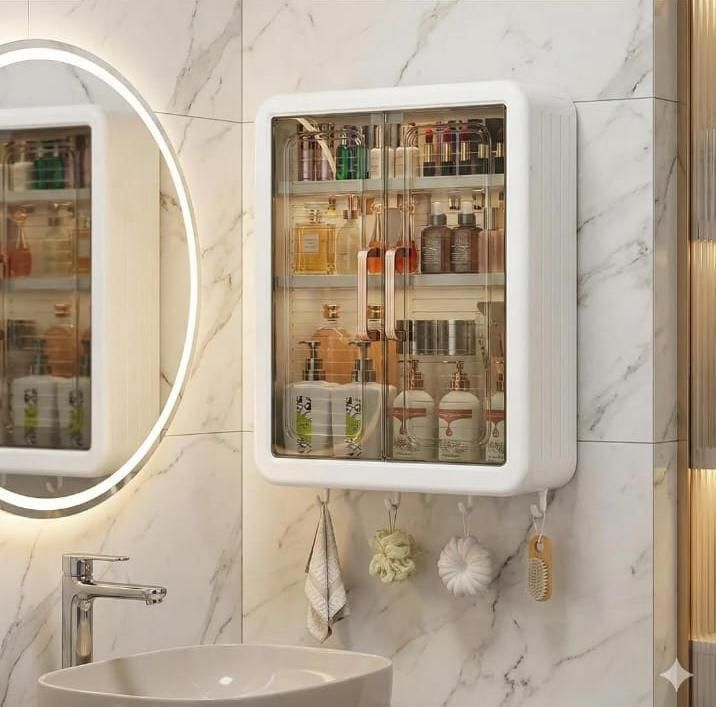 Minimalist Wall-Mounted Storage Box for The Bathroom