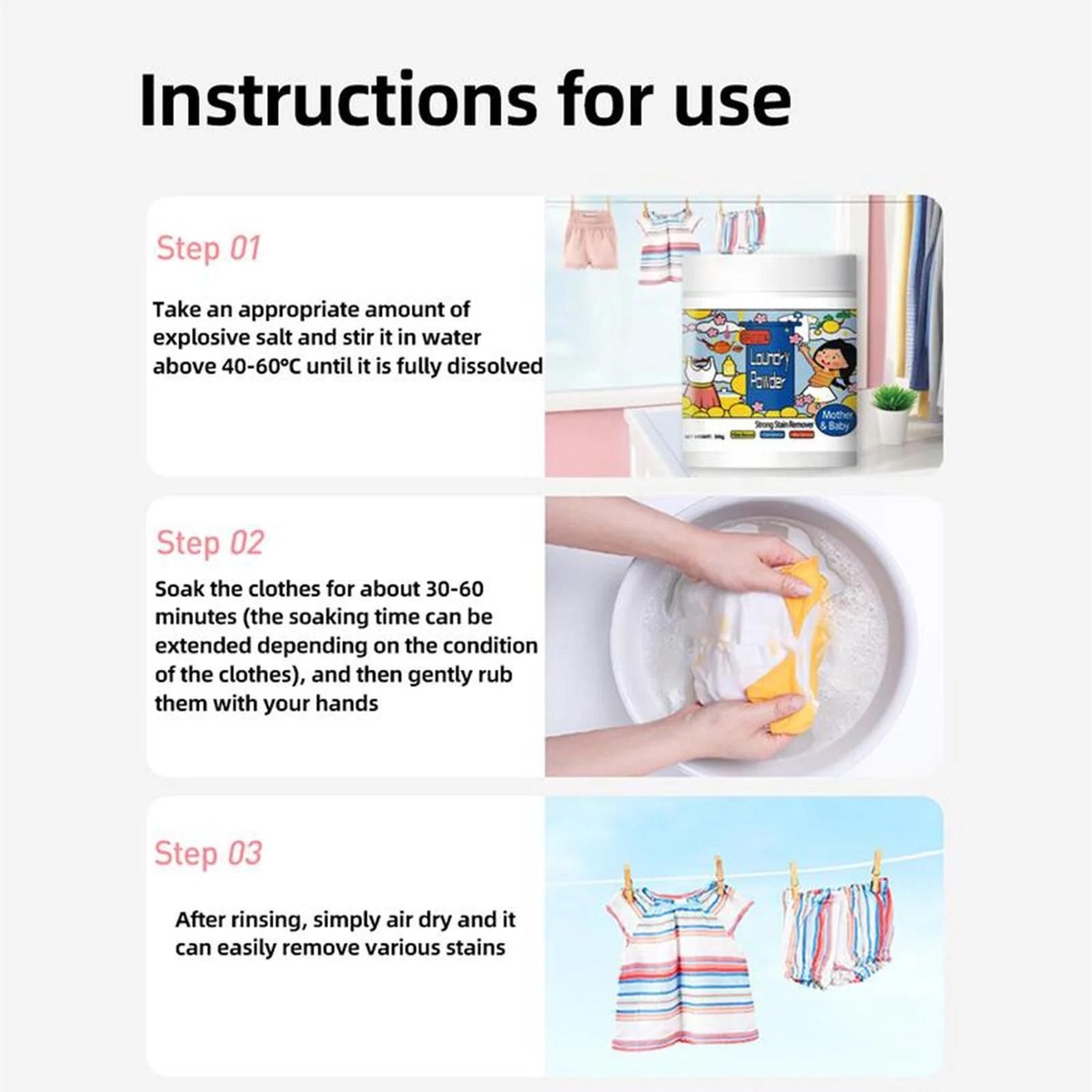 Laundry Powder Strong Stain Remover 200 gm Pack of 1