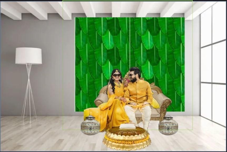 Banana Leaf Curtain Backdrop