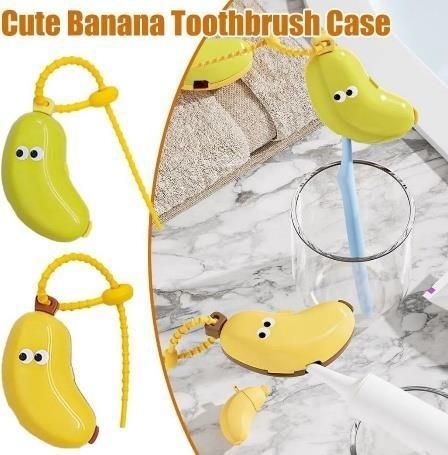 2 in 1 Cute Banana Hiking Camping Brush Cup