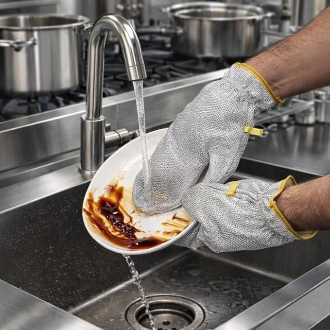 Wire Dishwashing Hand Gloves 1 Pair