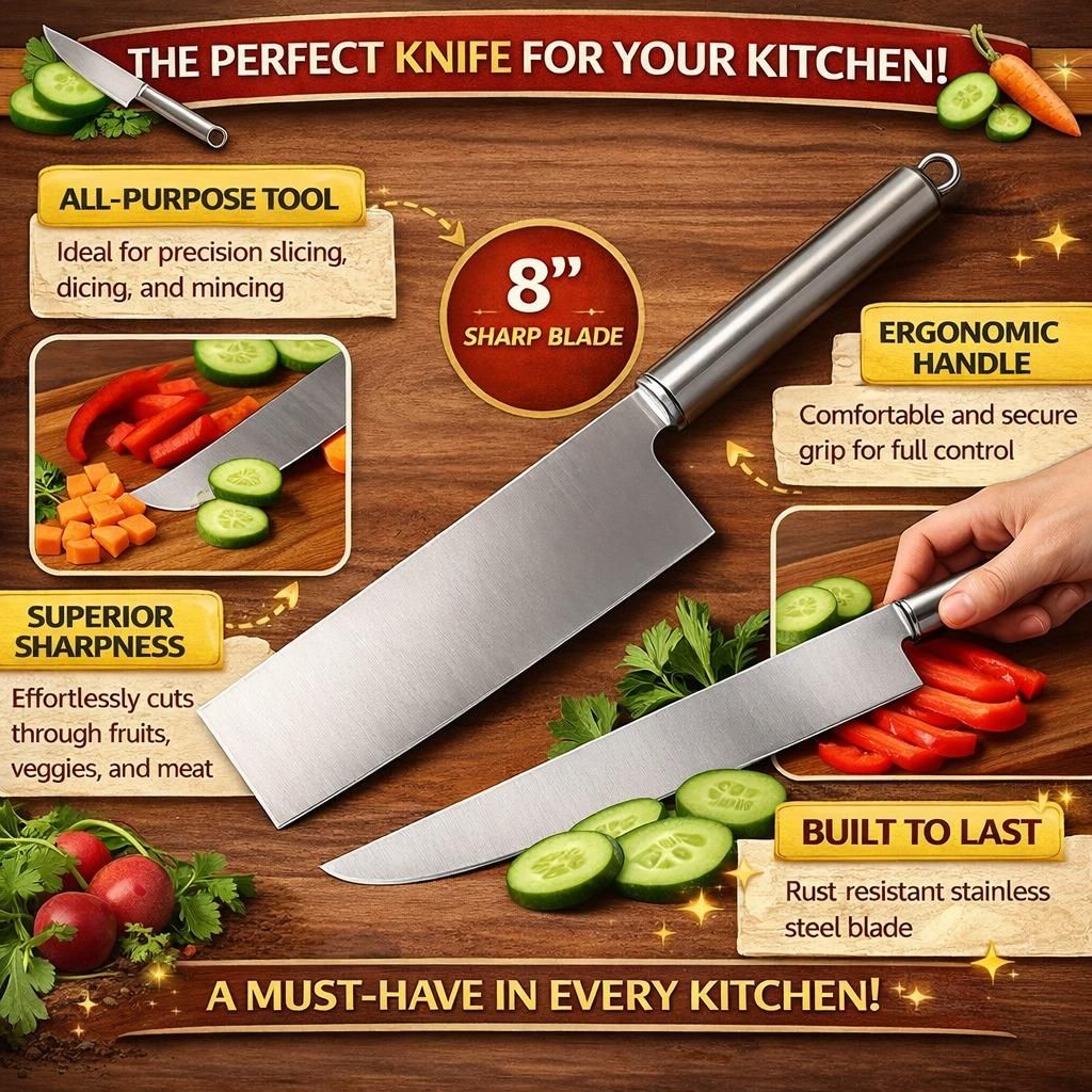 Stainless Steel Clever Knife  (Pack of 1)�