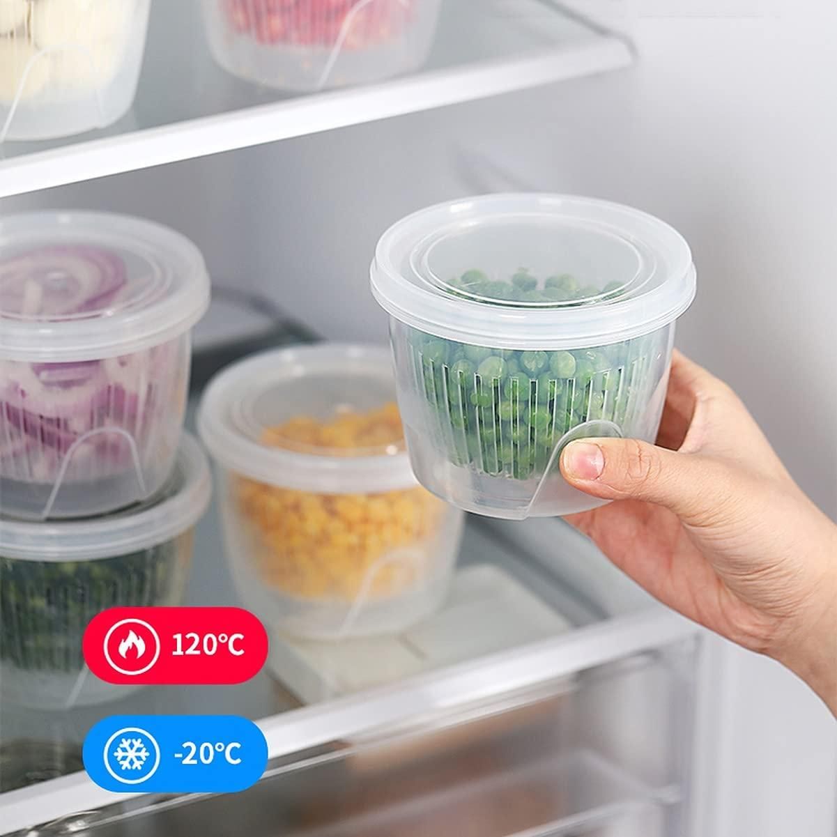 Fridge Organizer Food Storage Leakproof Container (Set Of 2 Pcs)